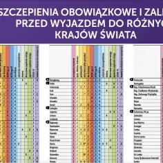Kenia: szczepienia obowiązkowe i zalecane przed podróżą. Tabela zawiera informacje o wymaganych szczepieniach, w tym na kenijskie choroby.